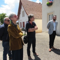 Visite du chantier du restaurant communal de Baudrières par la majorité régionale