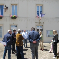 Visite du chantier du restaurant communal de Baudrières par la majorité régionale