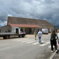 Visite du chantier du restaurant communal de Baudrières par la majorité régionale