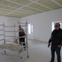 Visite du chantier du restaurant communal de Baudrières par la majorité régionale