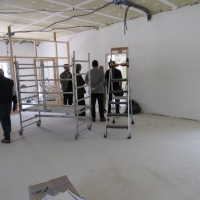 Visite du chantier du restaurant communal de Baudrières par la majorité régionale