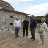 Visite du chantier du restaurant communal de Baudrières par la majorité régionale