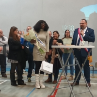Lux : M. le maire Stéphane Hugon, présente ses vœux aux luxois en présence de Miss Lux