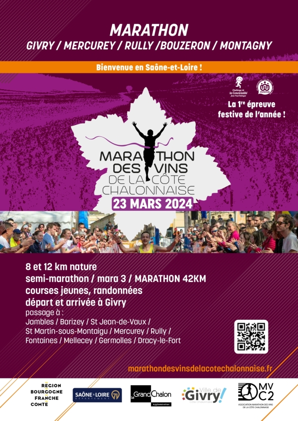 Information spéciale du Marathon des Vins de la Côte Chalonnaise courses du samedi 23 mars