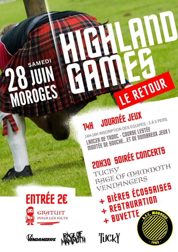 Les Highland Games se tiendront le 28 juin