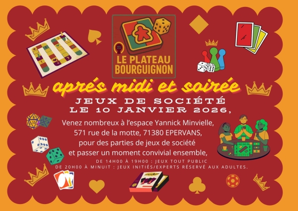 Epervans accueille le Plateau Bourguignon, une séance tournée vers les jeux de société 