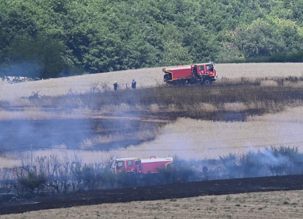 8 hectares de culture et de chaume ont brûlé à Charmoy 