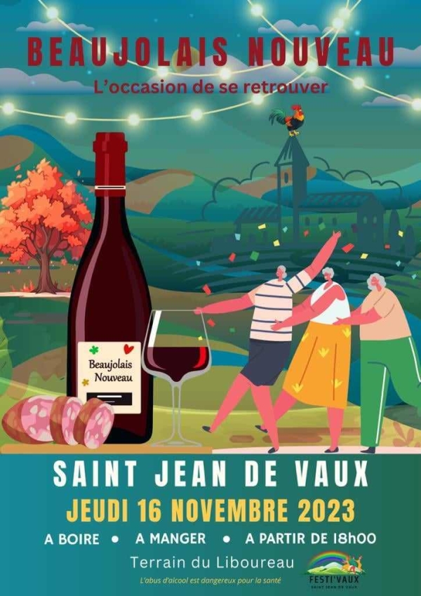 Le Beaujolais Nouveau vous donne rendez-vous dans la Vallée des Vaux 