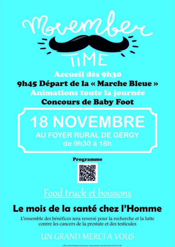 MARCHE BLEUE - Rendez-vous à Gergy le 18 novembre 