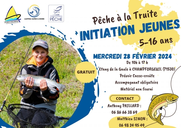 PECHE TRUITE - Une initiation pour les jeunes organisée par la Gaule Chalonnaise 