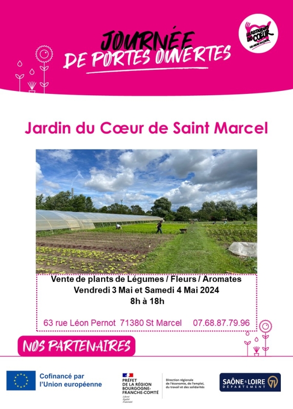 Les Jardins du Coeur vous donnent rendez-vous VENDREDI et SAMEDI 