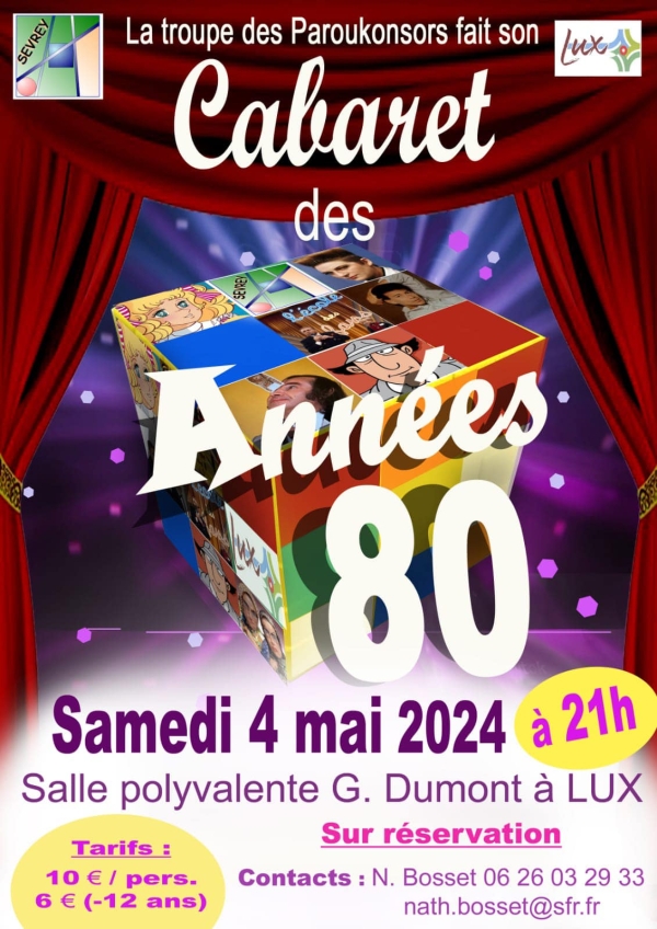 Cabaret des années 80 samedi soir à Lux 