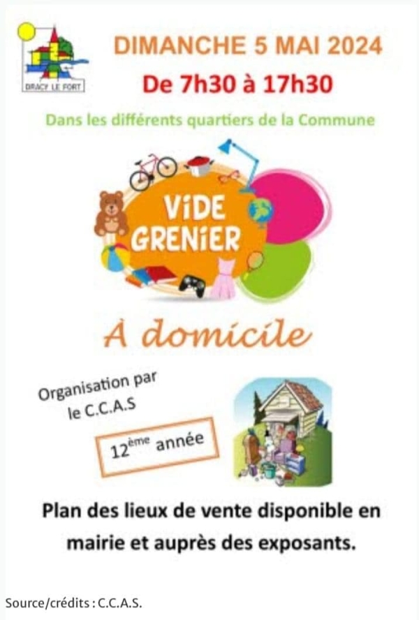 Le vide-greniers à domicile de Dracy le Fort, c'est ce dimanche