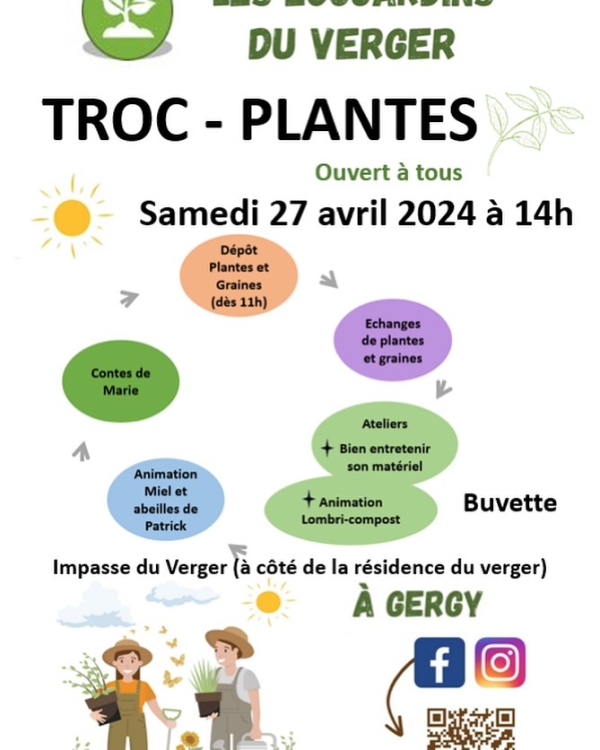 Troc plantes ce samedi à Gergy 