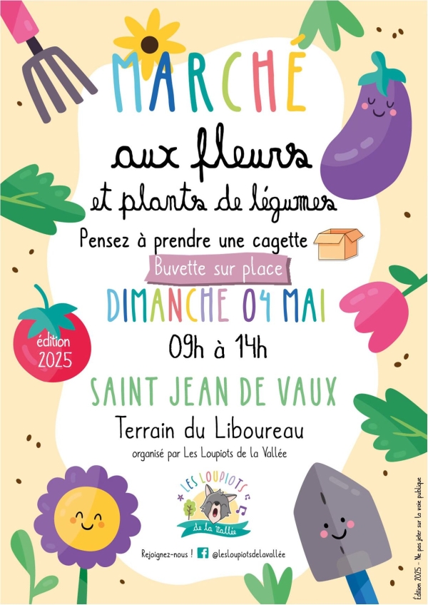 Marché aux fleurs de Saint-Jean de Vaux le 4 mai 