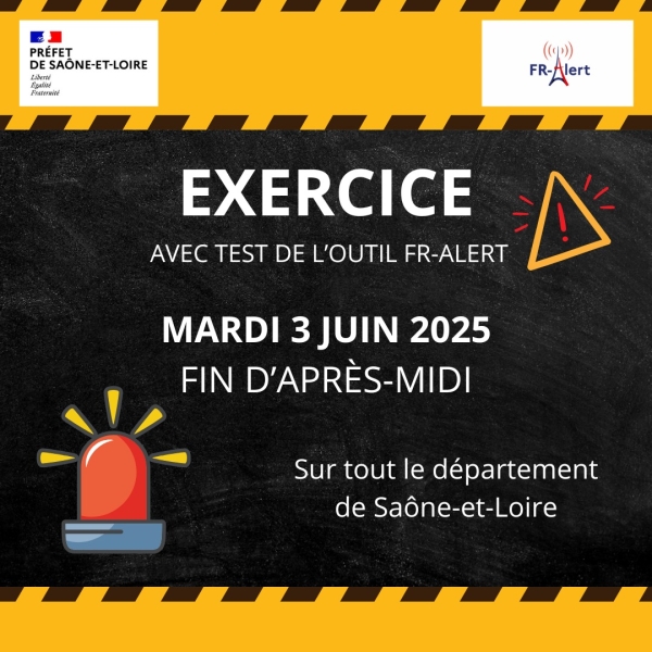 L'exercice programmé aujourd'hui est reporté compte tenu de l'alerte orange météo