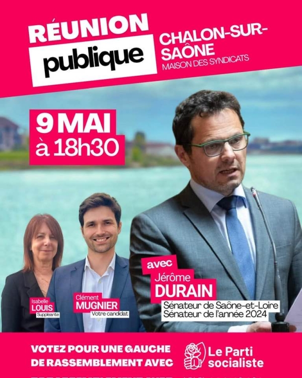 LEGISLATIVES - 5e circonscription de Saône et Loire - Clément Mugnier et Isabelle Louis en réunion publique ce vendredi soir à 18H30 à Chalon