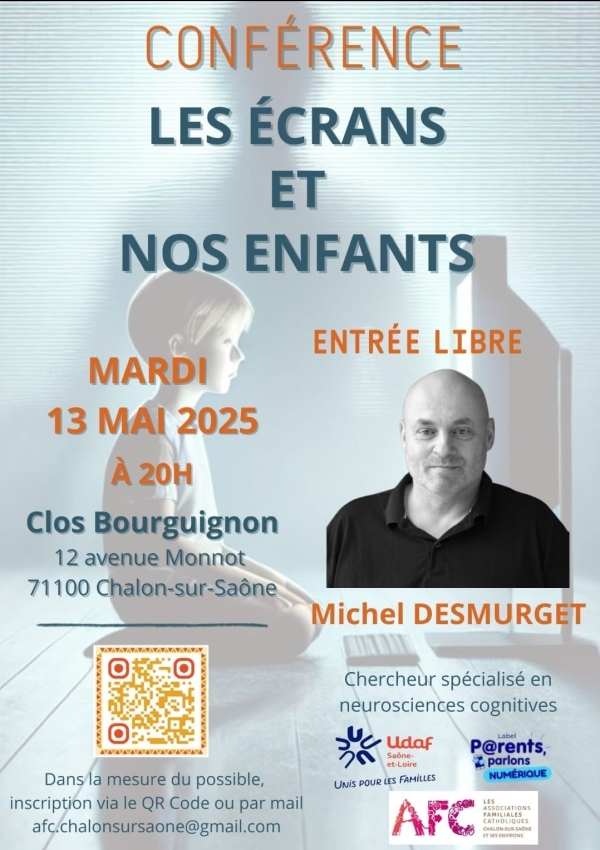 Les écrans et nos enfants - Une conférence en présence de Michel Desmurget ce mardi à Chalon