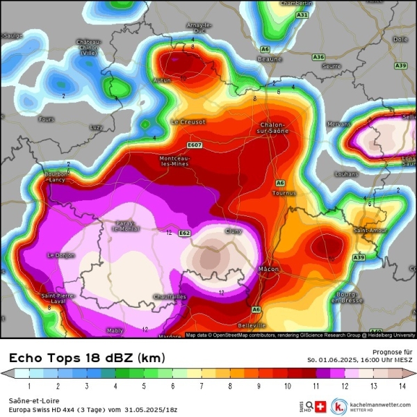 Un nouvel épisode orageux attendu ce dimanche en Saône et Loire