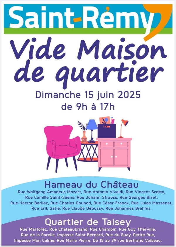 Vide-maisons le dimanche 15 juin à Saint-Rémy