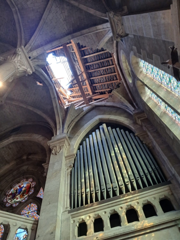 L'Eglise du Sacré-Coeur de Bourbon-Lancy lourdement endommagée après l'orage de mercredi soir