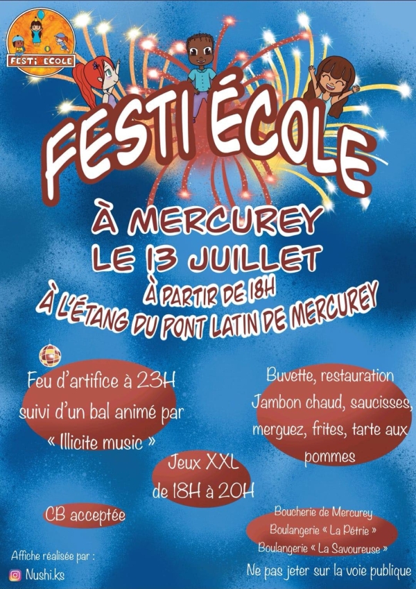 13 JUILLET - Animations, jeux xxl et feux d'artifice ce dimanche à Mercurey