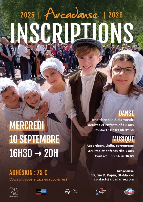 Arcadanse vous attend le 10 septembre pour les inscriptions 