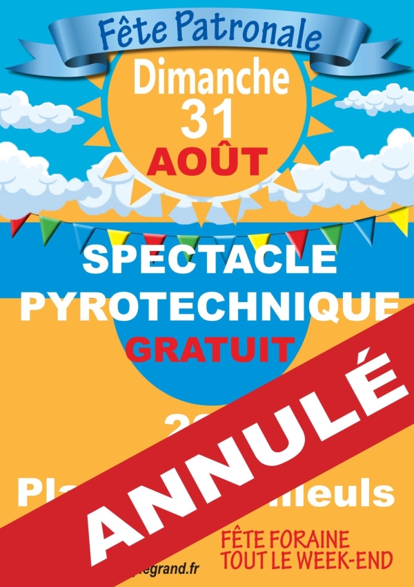 Le feu d'artifice de Sennecey le Grand annulé ce dimanche 