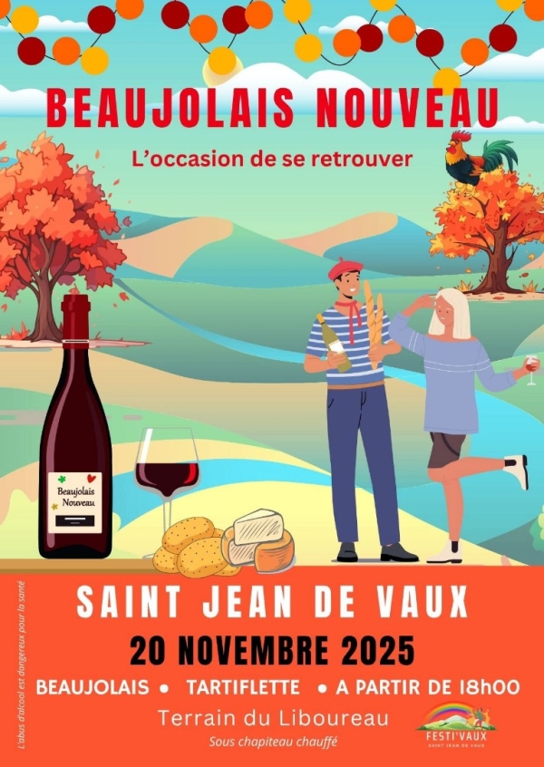 Le Beaujolais Nouveau est à la fête ce 20 novembre à Saint-Jean-de-Vaux 