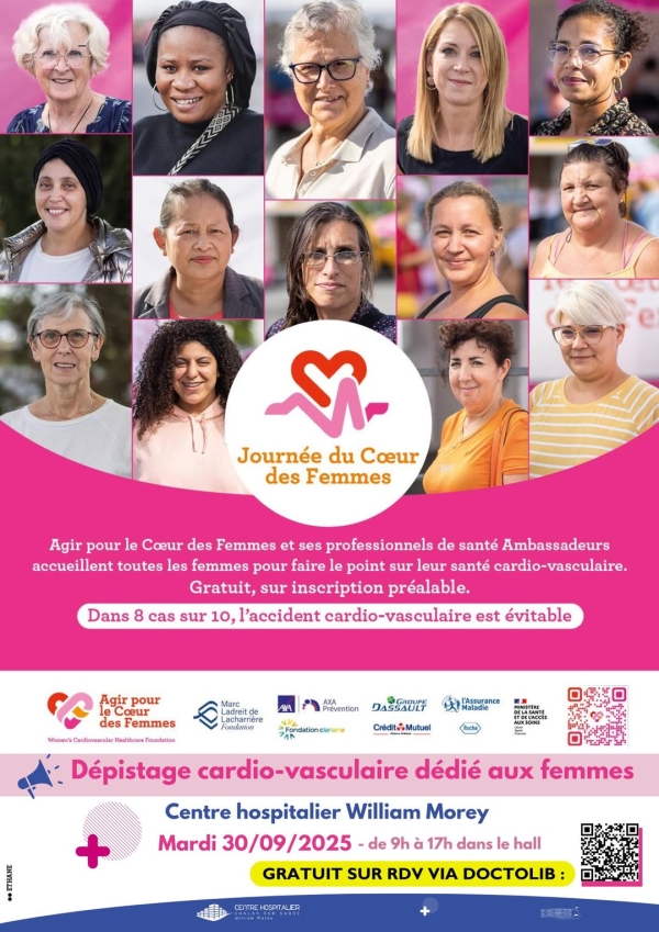 Une journée dépistage cardio-vasculaire dédiée aux femmes le 30 septembre à l'hôpital de Chalon 