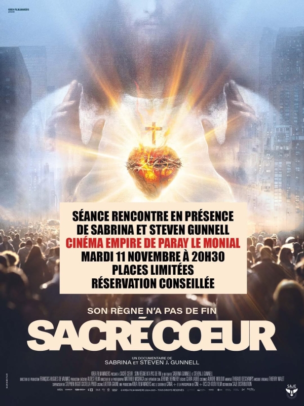 Le film Sacré Coeur projeté au cinéma l'Empire à Paray le Monial en présence des réalisateurs 