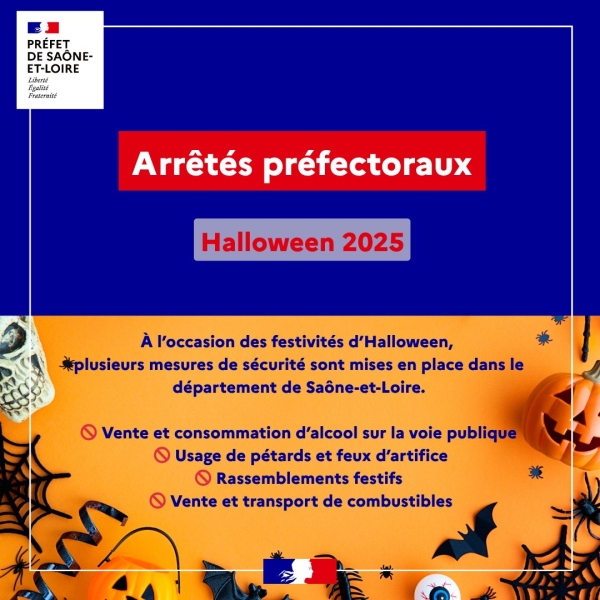 Plusieurs arrêtés préfectoraux pris en Saône-et-Loire pour ce weekend d'Halloween