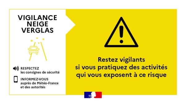 VIGILANCE JAUNE à la neige et au verglas en Saône et Loire activée 