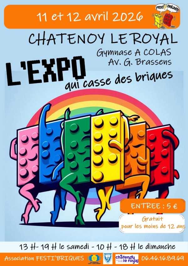 L'Expo qui casse des briques donne rendez-vous les 11 et 12 avril à Châtenoy le Royal 