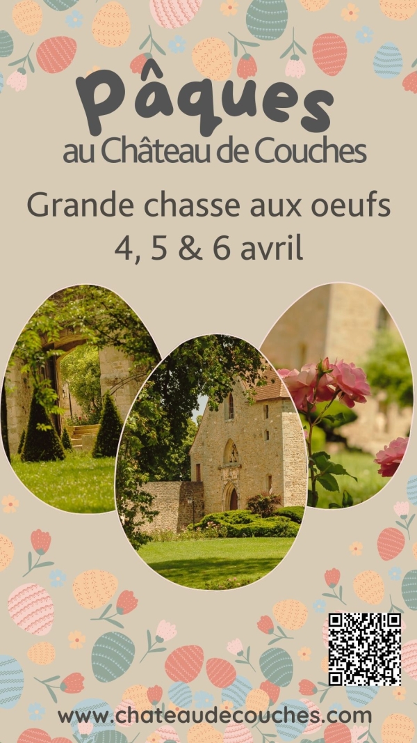 Grande chasse aux oeufs au Château de Couches pour ce grand week-end de Pâques 