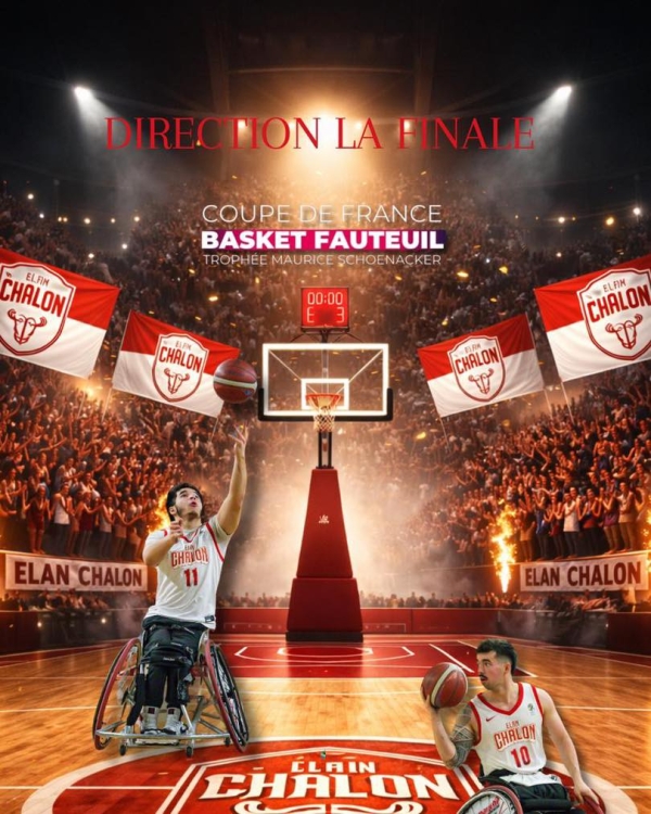 COUPE DE FRANCE BASKET FAUTEUIL - Chalon joue la finale ce dimanche en début d'après-midi face au poids-lourd des Hornets du Cannet 