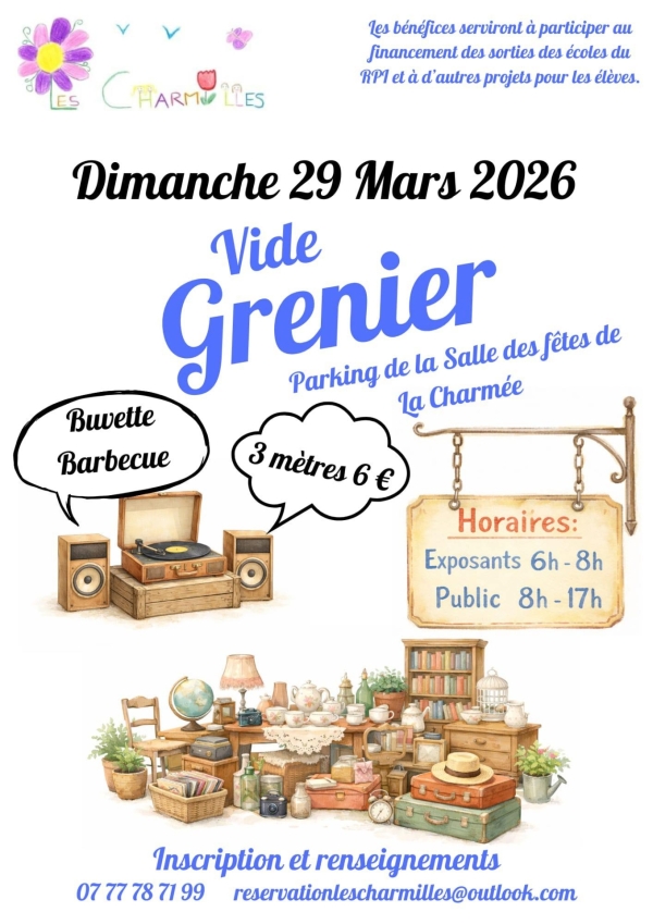 Vide-grenier ce dimanche à La Charmée 