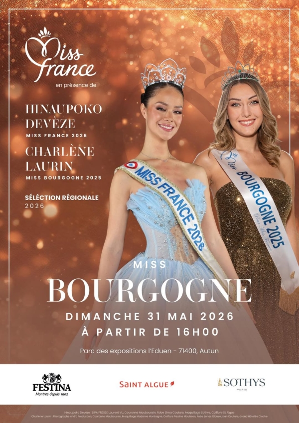 MISS BOURGOGNE 2026 - Les votes par SMS sont ouverts - L'élection se déroule ce dimanche à Autun 