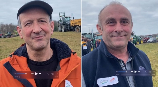 Christian Bajard et Luc Jeannin (FDSEA)  expriment la colère des agriculteurs