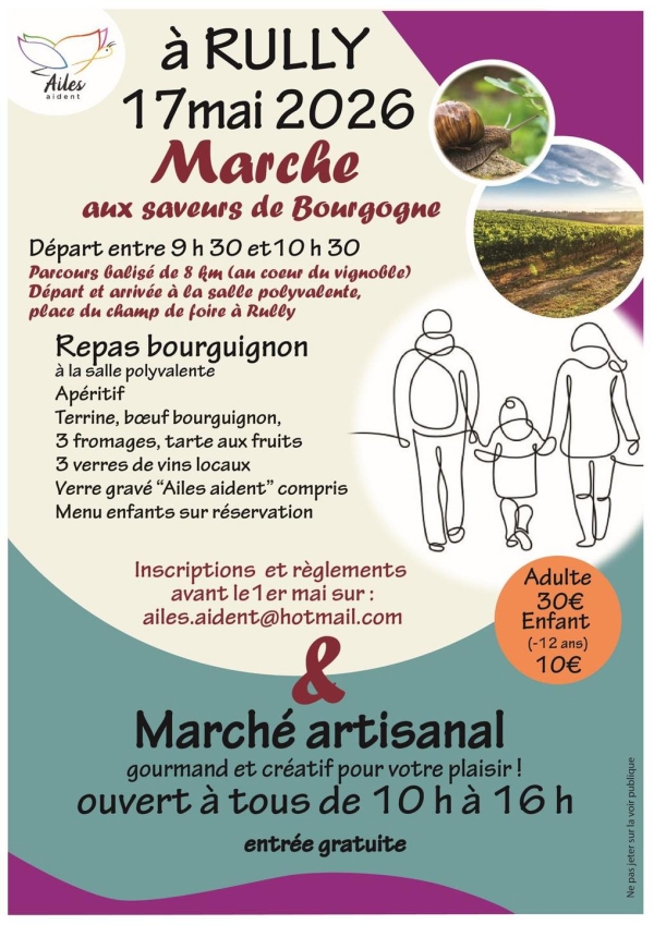 L'Association Ailes Aident vous attend ce dimanche pour sa marche aux saveurs de Bourgogne 