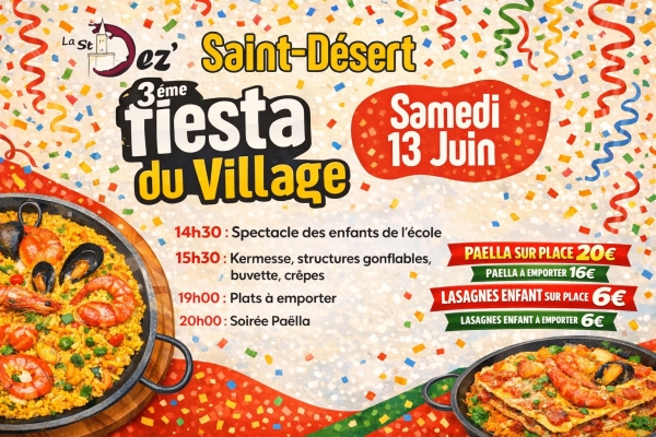 Le 13 juin, Saint-Désert est à la fête