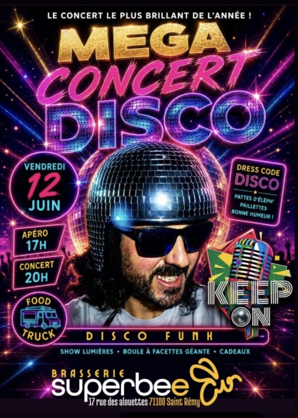 Mega concert Disco à la brasserie Superbee le 12 juin à Saint-Rémy