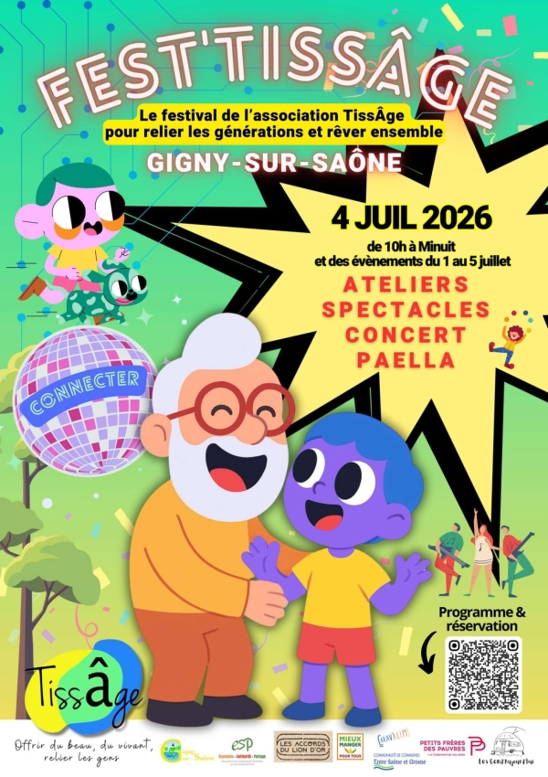 Au programme de Fest'Tissâge 2026 à Gigny-sur-Saône du 1er au 5 juillet 