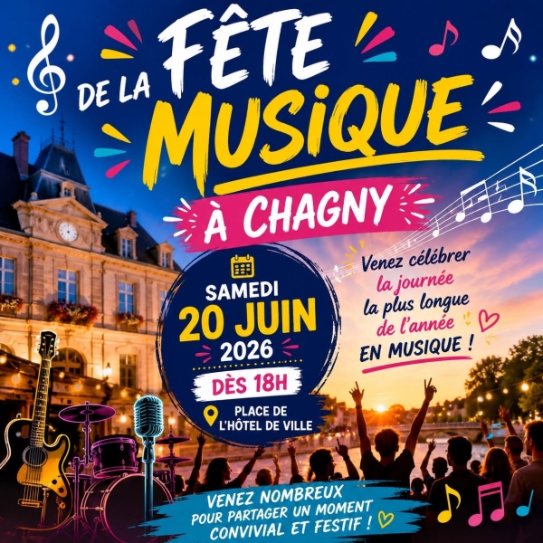 FETE DE LA MUSIQUE - A Chagny, rendez-vous est donné Place de l'hôtel de ville 