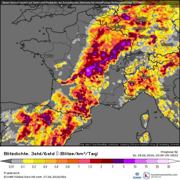 Risque de foudroiement élevé en Saône et Loire ce dimanche... avec les risques d'incendie en parallèle 