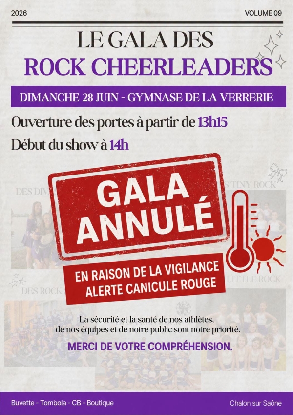 Le gala des Rock Cheerleaders de Chalon annulé 