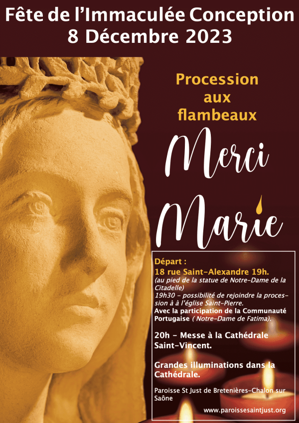 8 DECEMBRE - La paroisse Saint-just de Bretenières invite à la participation