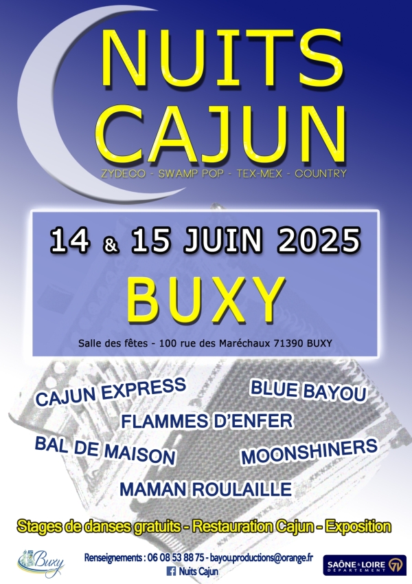 Le prochain festival des Nuits Cajun aura lieu à Buxy les 14-15 juin.