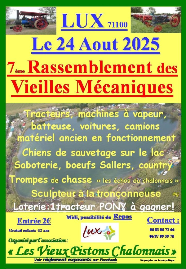 Le 7e rassemblement des vieilles mécaniques vous attend à Lux ce dimanche 