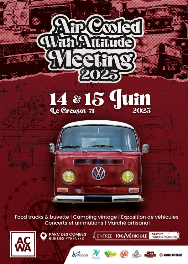 La deuxième édition du Air Cooled With Attitude Meeting se tiendra au Creusot les 14 et 15 juin